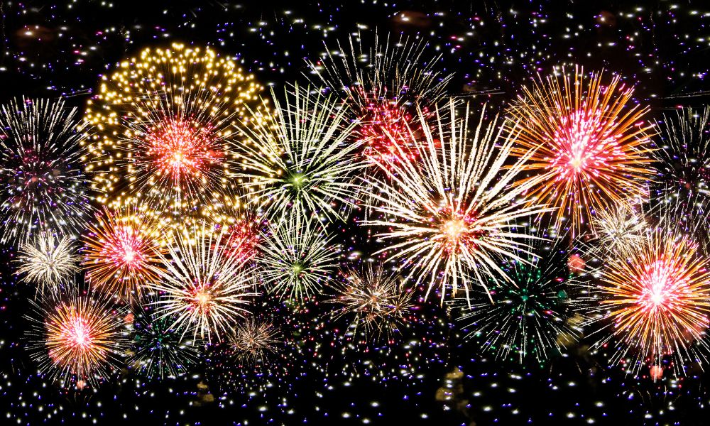 colorful fireworks against a black sky; 10 Tips to Prepare for Your New Year's Resolutions